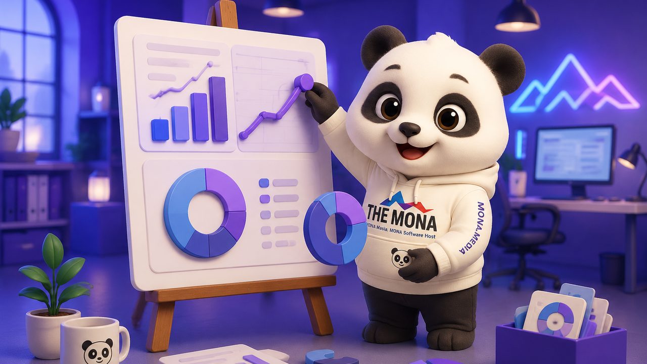 Pipeline AI soạn báo cáo của MONA: gom số liệu từ nhiều nguồn, tự tổng hợp và tính chỉ số, sinh nhận xét bằng lời và biểu đồ, gửi báo cáo định kỳ đúng lịch