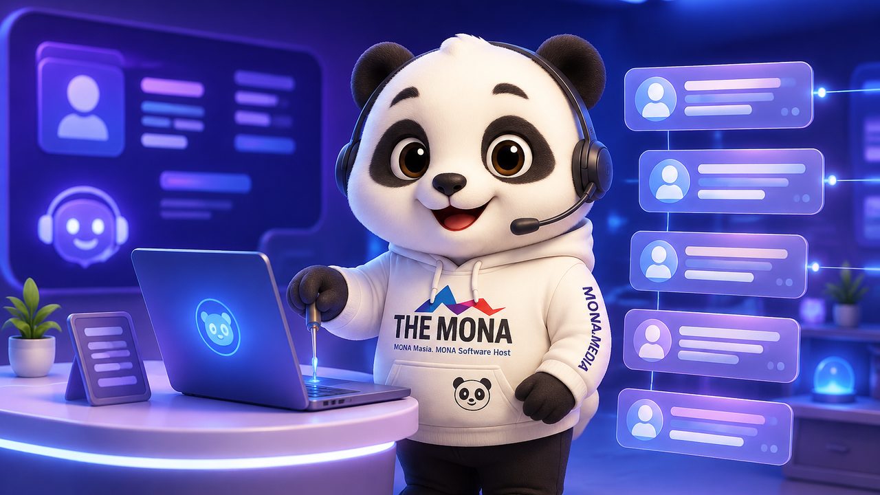 Minh hoạ AI trợ lý IT helpdesk MONA: nhận yêu cầu nội bộ, phân loại, tra tài liệu và kiểm quyền, tự xử việc an toàn hoặc chuyển người