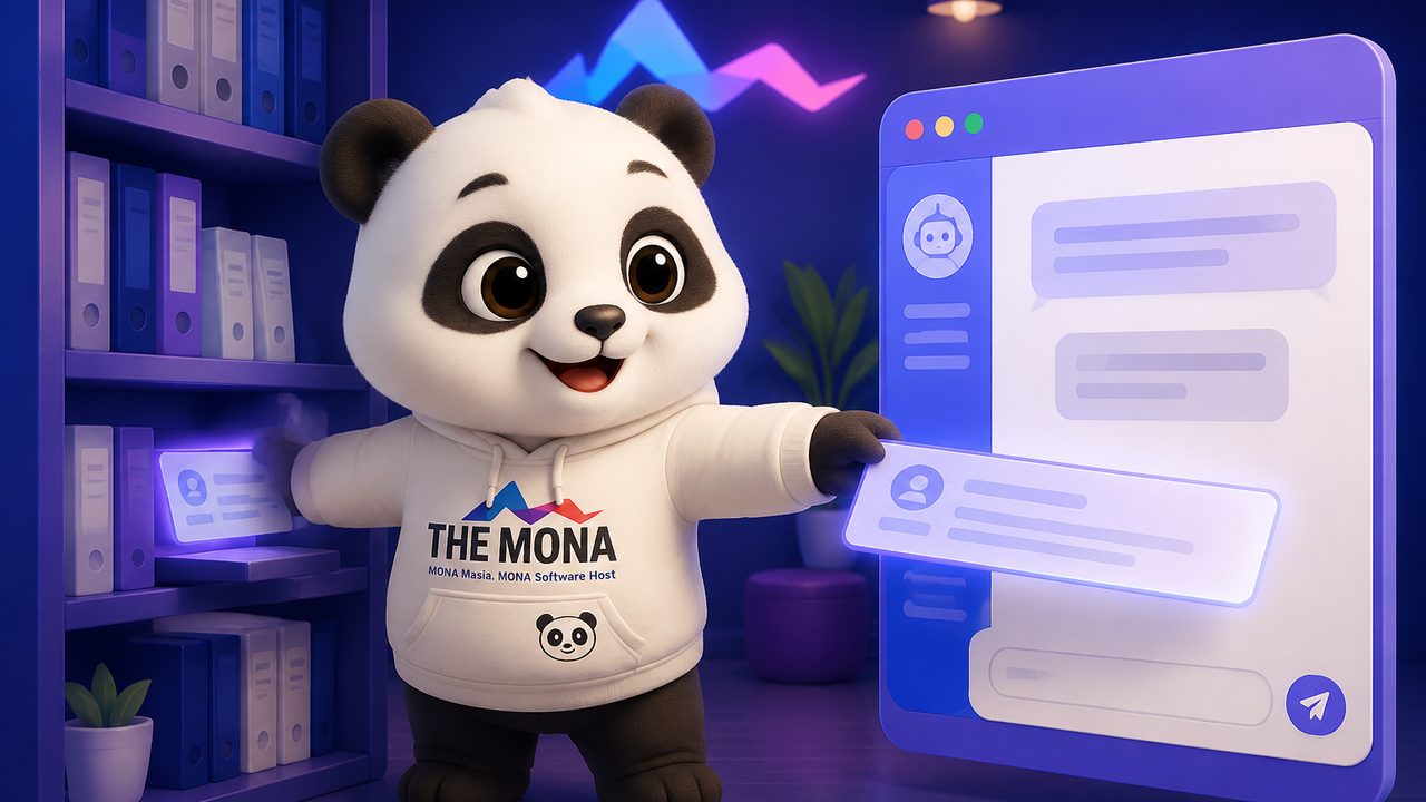 Minh hoạ chatbot RAG nội bộ của MONA: câu hỏi vào, truy xuất đúng đoạn tài liệu từ kho đã lập chỉ mục, mô hình ngôn ngữ trả lời kèm nguồn, có phân quyền